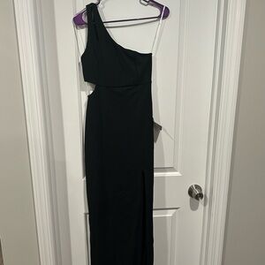 Lulu's Black One-Shoulder Sheath Dress Cocktail